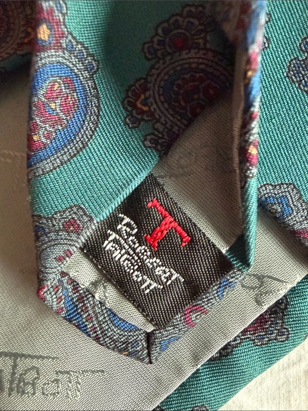 Paisley Silk Tie Pair in Teal and Burgundy